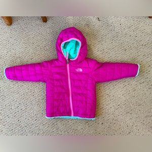 The North Face reversible puffer coat 12-18mo